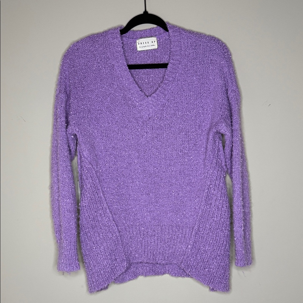Lavender V-Neck Sweater